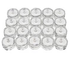 HONGCI LED Flammenlose Kerzen, LED Unterwasser Wasserdicht Lampe Leuchte Deko Lichter Schwimmlichter Beleuchtung für Water Garden,Weihnachtsdeko, Hochzeit (20pcs)