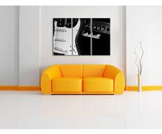 Dark E-Gitarre mit Verstärker 3-Teiler Leinwandbild 120x80 Bild auf Leinwand, XXL riesige Bilder fertig gerahmt mit Keilrahmen, Kunstdruck auf Wandbild mit Rahmen, gänstiger als Gemälde oder Ölbild, kein Poster oder Plakat