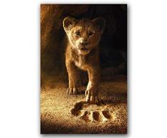 N / A Der König der Löwen Filmplakat Wandkunst Leinwanddruck Leinwand Malerei Dekorative Bildtapete Wohnzimmer Dekor 50X70CM KEIN Rahmen