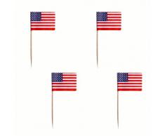 16657 - PAPSTAR - 500 Deko-Picker 8 cm Flaggen USA