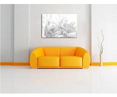 Gerbera-Blume in Pastelltönen Kunst B&W, Format: 60x40 auf Leinwand, XXL riesige Bilder fertig gerahmt mit Keilrahmen, Kunstdruck auf Wandbild mit Rahmen, günstiger als Gemälde oder Ölbild, kein Poster oder Plakat