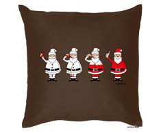 Goodman Design Kissen mit coolem weihnachtsmotiv - Weihnachtsmänner - Geschenk - Zierkissen für Couch und Bett