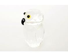 Brillibrum Glasfigur Bär Eule Schwein Frosch Deko Klein Figur Kinder Glücksbringer Geschenk groß Dekofigur Tier Geburtstag Tierfreund Tierschützer Flyer Geschenke Geschenkidee Kinder (Figur - Eule)