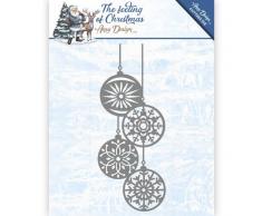 Stanz- & PrägeschabloneThe feeling of Christmas, Weihnachtskugeln, 12,3x5cm
