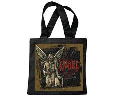 Tasche Umhängetasche THE GUARDIAN ANGEL SCHUTZENGEL ENGEL FLÜGEL HEILIGE FIGUR GEBET ANGEL SCHUTZENGEL ENGEL FLÜGEL HEILIGE FIGUR GEBET Einkaufstasche Schulbeutel Turnbeutel in Schwarz