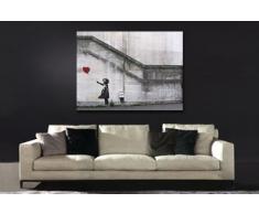 Druck auf leinwand Banksy Graffiti - Bild 60x40cm always hope ! Bild fertig auf Keilrahmen ! Pop Art Gemälde Kunstdrucke, Wandbilder, Bilder zur Dekoration - Banksy Streetart Wandbilder