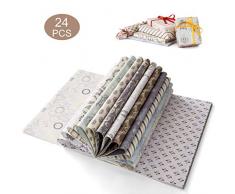 Kesote 24 Blätter Geschenkpapier Vintage Geschenkverpackung für Geburtstag Geschenk Buch Handwerk (45 x 30,3 cm, 12 Motive)