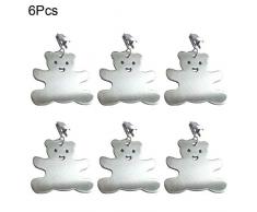 Eruditter Tischdeckenbeschwerer, 6 Stück Tischdeckengewichte Für Draußen, Tischdeckenhalter Tischtuchgewicht Tischdecke Anhänger Mit Stahlclips Für Garten Drinnen Und Draußen