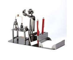 Steelman24 I Schraubenmännchen Chemiker Büro I Made in Germany I Handarbeit I Geschenkidee I Stahlfigur I Metallfigur I Metallmännchen