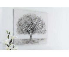 Casablanca - Bild Big Tree Leinwand weiß/grau/silberfarben mit Acrylstruktur
