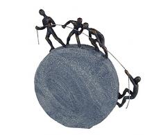 Moderne Skulptur LIFTING aus Poly bronzefinish Höhe 35,5 cm Breite 31,5 cm