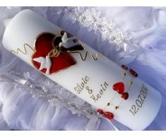 Hochzeitskerze 250/70 mm inkl. Beschriftung H-41