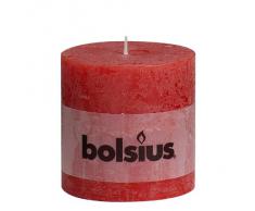 BOLSIUS RUSTIC Stumpenkerze 100 x 100 mm rot