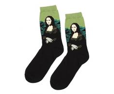 Baoblade Männer Frauen Socken Kunst Retro Malerei Serie Ölgemälde Freizeitsocke Van Gogh Mona Lisas Tennissocken - stil1
