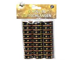 Udo Schmidt GmbH Luftschlangen 40 Schwarz/Gold Dekoration Geburtstag Party Deko Partydekoration