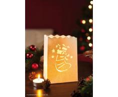 Efco - Tisch Deko-Licht-Tüten Nikolausstiefel 16 x 11 x 11 cm 10 Stk. weiß Verkaufseinheit = 1 Beutel