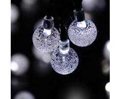 Ff Led-Lichterketten Dephen Solar Lichterketten Marokkanische Kugel Multicolor 15Ft 20Led Globe Fairy Lichterketten Solarbetriebene Kugellaterne Weihnachtsbeleuchtung Für Garten Im Freien, Hof, Terra