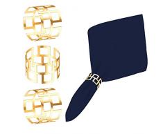 Trade Fountain Verherrlichende Serviettenringe, Set mit 4 Weihnachts-Serviettenhaltern, Metallschnallen für die Tischdekoration, modische Serviettenhalteringe für Hochzeiten, Partys & Feiertage