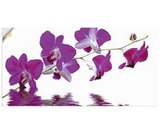 Artland Wandbild selbstklebend Vinylfolie 60x30 cm Wanddeko Wandtattoo Natur Botanik Blumen Blüten Orchideen Asien Modern J5LX