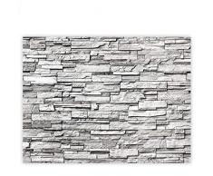 Leinwandbild 100x75 cm - Top - Wandbild XXL Kunstdruck Leinwand Bild Wanddeko Canvas - NOBLE STONE WALL - GREY - Steinwand Stein Steine Wand Asien - no. 132, Qualität Leinwand:Premium Plus