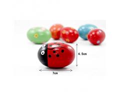 Pixnor 4ST Kids Baby Holz Ei Maracas Shakers Music Percussion Spielzeug (zufällige Farbe)