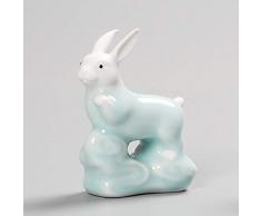 shovv Dekoartikel Ornamente 12 Tierkreis-Deko-Keramikpferd, Ratte, Kaninchen, Drache, Schlange, AFFE, Huhn, Schwein, Glück, Feng Shui, Kunsthandwerk, Ornamente