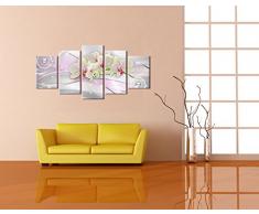 Visario Bild & Kunstdruck der Deutschen Marke 200 x 100 cm ArtNr 6322 Bilder auf Leinwand Kunstdrucke abstrakt Wandbild fünfteilig