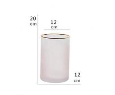 LIANGRAN Vase Blumenvase Tischvase Nordische Allmähliche Milchglas Transparente Vase Gerade Rohr Hydroponik Flasche Blumenvase Home/Party/Hochzeit Dekor, Pink S.