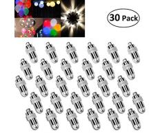 Vanble 30 LED-Ballons Lichter wasserdicht Beleuchtung für Papierlaternen Ballons Blumendekoration, Nicht-blinkend, wasserfeste, Warm-weiß