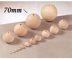 Rohholzkugel Holzkugel Kugel Holz Buche durchbohrt Ø 70 mm ø 10 mm 1 Stück
