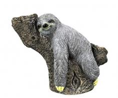 DARO DEKO Tier Figur in Stein-Optik Faultier auf Baumstamm bepflanzbar 50 x 38cm