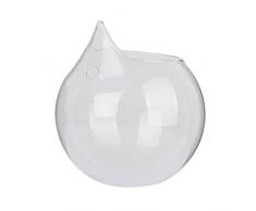 Klar Kugel geformt Glas Hängen Vase Flasche für Pflanzen Blume Dekoration