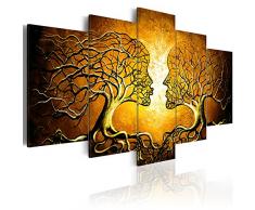 murando - Bilder Bäume Liebe 200x100 cm Vlies Leinwandbild 5 TLG Kunstdruck modern Wandbilder XXL Wanddekoration Design Wand Bild - Abstrakt b-A-0341-b-m