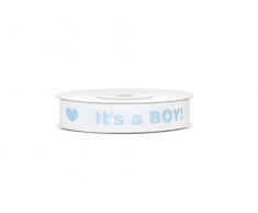 Band Geschenkband Dekoband Junge hell-blau Its a boy 12mm x 10m zur Geburt Taufe