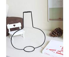 Kjsdzh Crafts Drahtvase Simulation Blumenschmuck Nordischen Stil Kreative Blumenständer Dekoration Geeignet Für Schreibtisch Schreibtisch Couchtisch, C Abschnitt