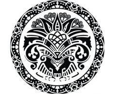 INDIGOS 4052166046435 Wandtattoo w277 Ornament Orient Wandaufkleber 80 x 80 cm schwarz