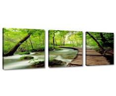 bestpricepictures 150 x 50 cm Bild auf Leinwand Natur 4216-SCT deutsche Marke und Lager - Die Bilder/Das Wandbild/der Kunstdruck ist fertig gerahmt