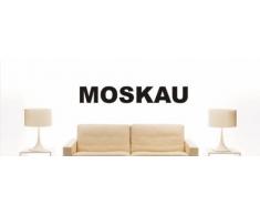 INDIGOS UG - Wandtattoo Wandsticker Wandaufkleber Aufkleber - W1146 Mehrfarbige Wandschrift mit Sehenswürdigkeiten und Stadtnamen Stadt Moskau 120x18