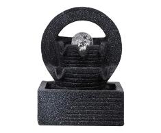 Mini Tischbrunnen Kleine Innenbrunnen Wasserfall Brunnen mit Pumpe Zierbrunnen Feng Shui Dekor für Wohnzimmer, Schlafzimmer, Büro, Restaurant, Hotel(110-240V)