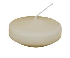 Wenzel: Maxi-Schwimmkerzen - 8 Stück - elfenbein - groß & lange Brenndauer (8 Std.)