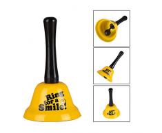 VABNEER Handglocke Klingel Hand Tischglocke Rezeptionsklingel Tischklingel Anrufsglocke （Gelb）