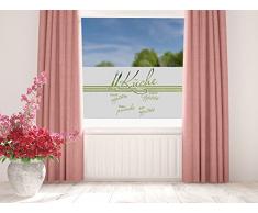 GRAZDesign 990063_110x57 Sichtschutzfolie Küche Guten Appetit | Glasdekor für Küche | Matte Milchglasfolie für die Innenmontage (110x57cm)