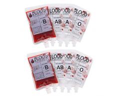 Petalum Halloween 10 PCs Blutspendebeutel Blutbeutel Zum Befüllen Party Spezial wiederverwendbarer Infusionsbeutel Getränkebeutel