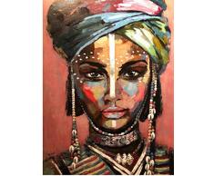 ELAFI® Poster DIN A3 | Boho Deko | Dekoration fürs Wohnzimmer oder Büro | Dekoposter, Geschenk, Kunstdruck | Ethno Stil Afrika | Frauenportrait