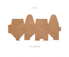 24 SCHÖN DASS DU DA BIST Geschenk-Schachtel Mini-Schachtel Geschenk-Karton klein 8 x 6,5 x 5,5 + Aufkleber grau weiß silber Verpackung Tisch-deko Gastgeschenk Hochzeit Fest Mitgebsel give-away