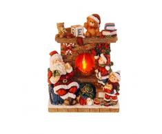 made2trade Weihnachtsfigur mit echtem Feuer-Effekt - LED Beleuchtung - 20cm - Teddy