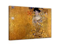 Keilrahmenbild Gustav Klimt Adele Bloch Bauer I - 120x90cm quer - Wandbild Alte Meister Kunstdruck Bild auf Leinwand Berühmte Gemälde