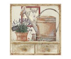 Romantisches Leinwandbild mit Lavendel im Landhausstil 38x38 cm