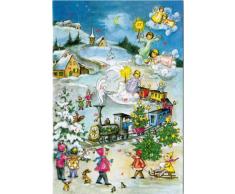 Adventskalenderkarte Wichtel Zwerge und Engel 02/14