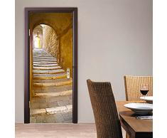 3D-Türaufkleber-Ausgang Dekoration, Tür-Wand-Papier-Wandbild, PVC-wasserdichte selbstklebende Schale und Stock-Tür-Wand-Tapete-Kunst-dekorative Wand-Abziehbilder für Schlafzimmer, 77cm * 200cm